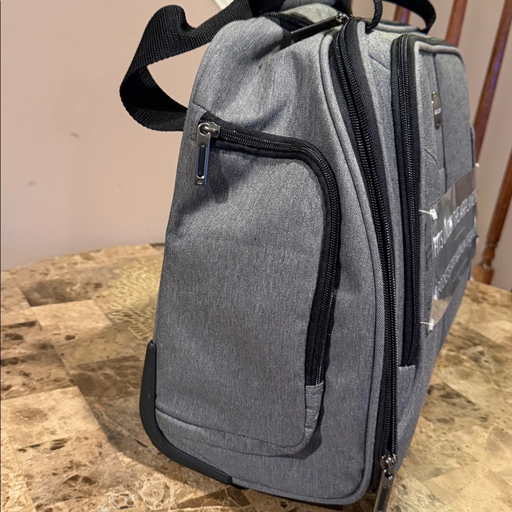 Delsey Paris Depart 2.0 Gray Under-Seat Travel Bag with Multiple Pockets, Wheels - Picture 5 of 16